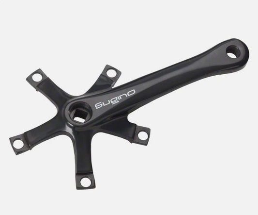 Sugino RD2 175mm Single Speed Crank Arms | 130 BCD, Square Taper JIS, Black